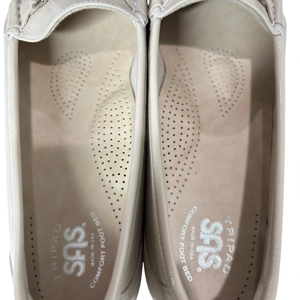SAS Metro Loafers Womens Size 12M Beige Soft Leather Tripad Horsebit Made in USA